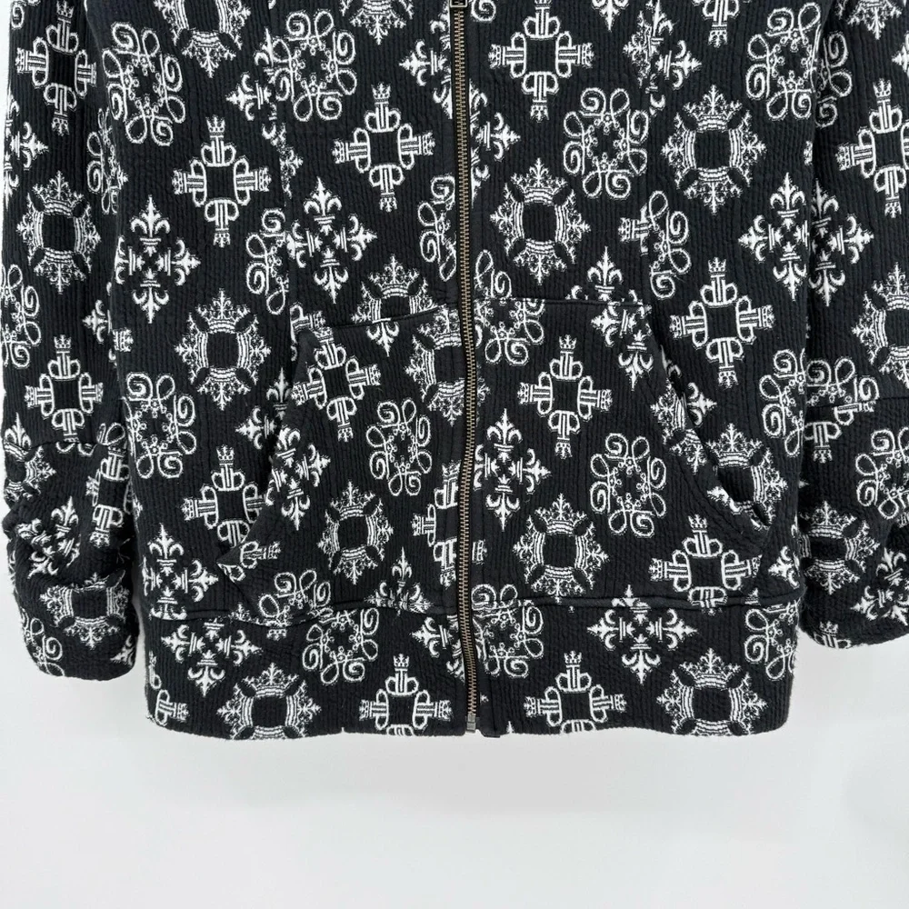 Tonia Debellis Molly Jacket in Signature Logo in Black White Size XL